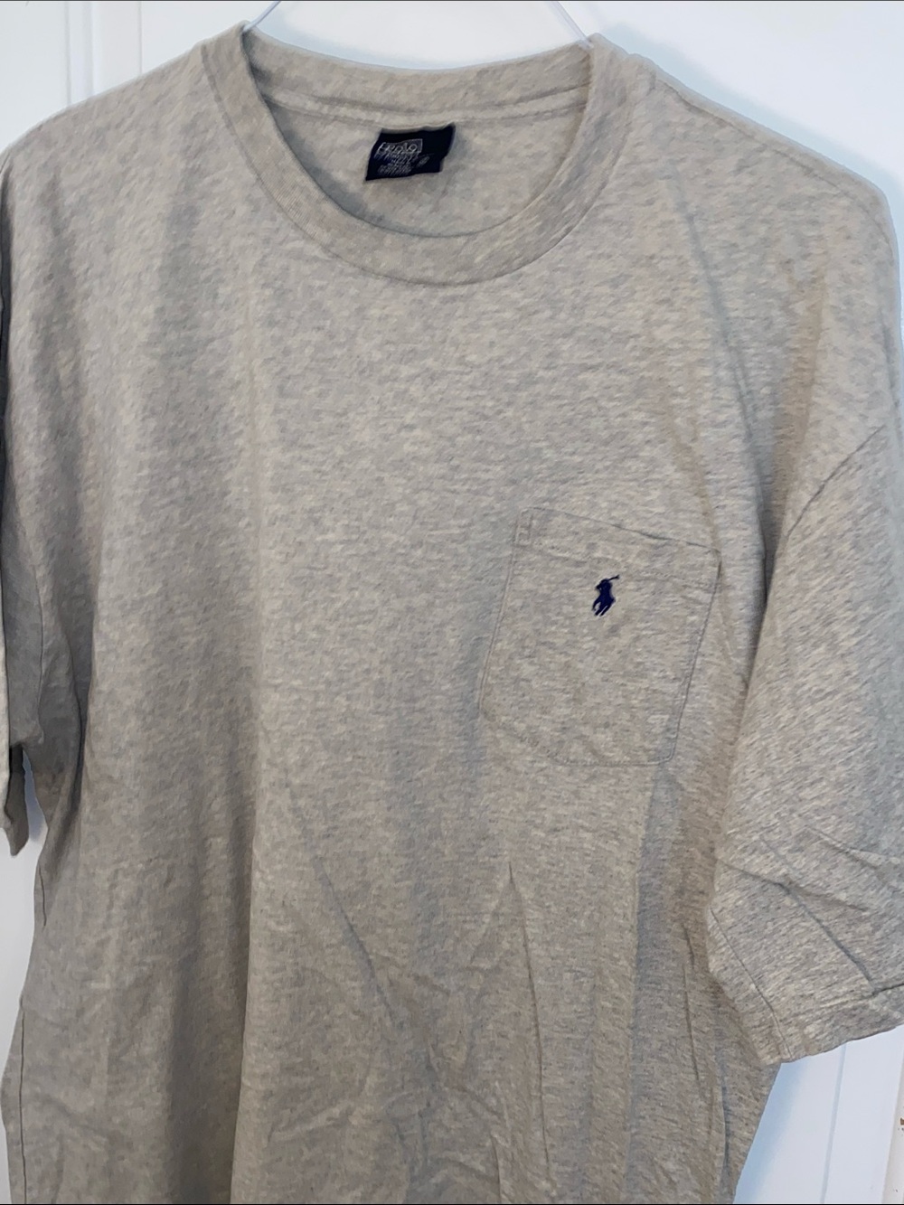 Polo Ralph Lauren Classic Pocket Tee - Light Gray Size Large Tall 100% Cotton